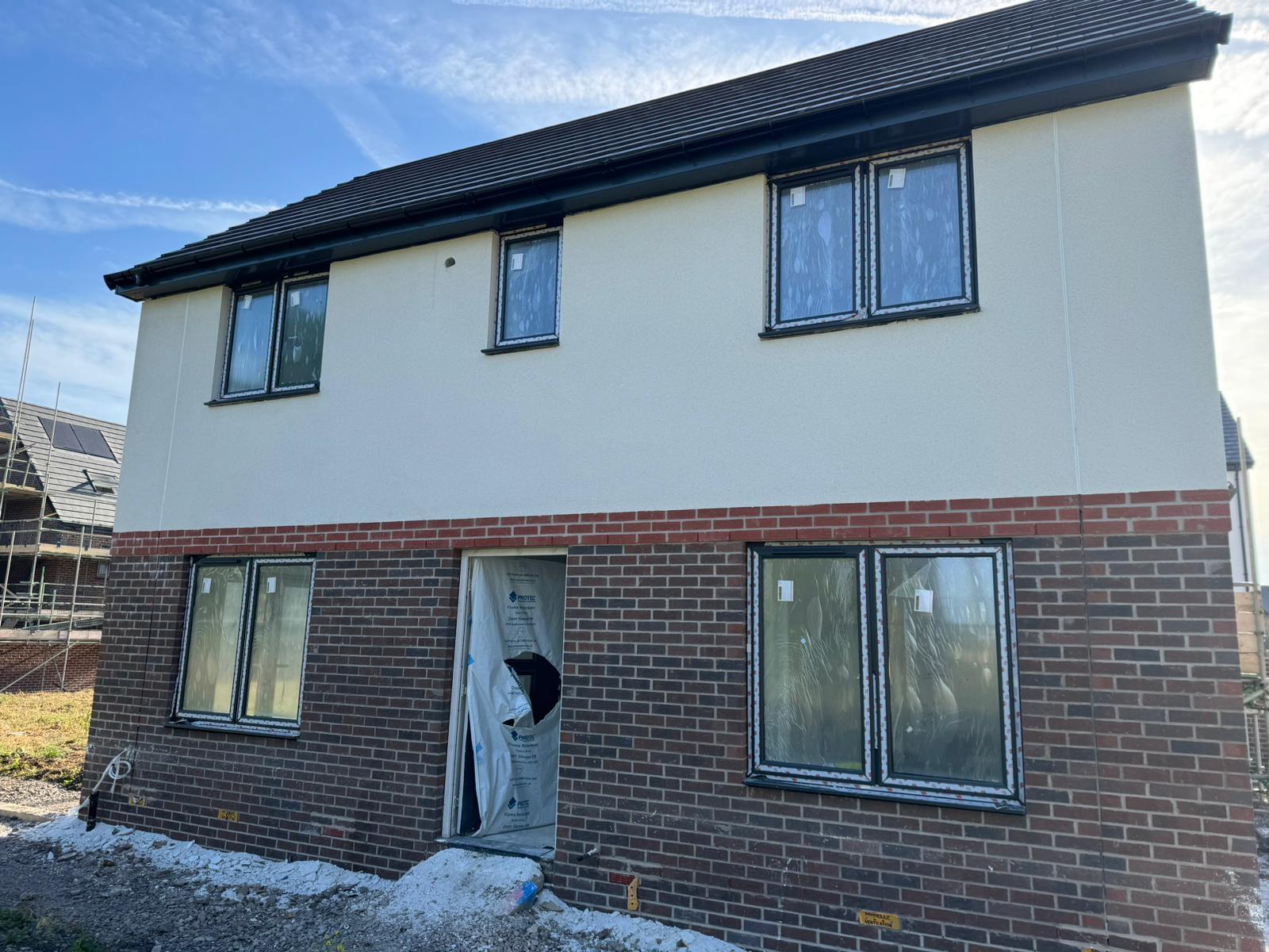 New build apartments rear 